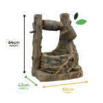 Solar Powered Water Feature - Rustic Brick Well (Outer Carton Quantity: 1)