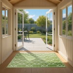 Vintage Outdoor Rug (Green/White) - 120cm x 180cm (Medium) (Outer Ctn Qty: 24)