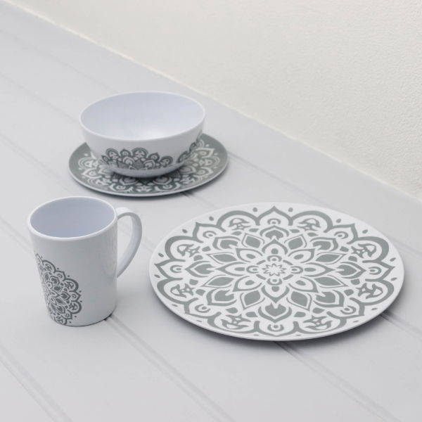 16-Piece Melamine Set - Mandala 