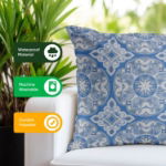 Outdoor Pair Of Scatter Cushions - Jacquard Blue (Outer Ctn Qty: 18)