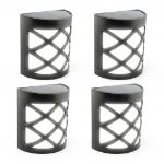 Solar Powered Deck Fence Wall Lights (Pack of 4)