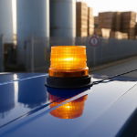12V/24V Magnetic Amber LED Warning Flash Beacon