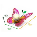 Solar Metal Sunset Butterfly With LED Crackle Ball (Outer Ctn Qty: 4)