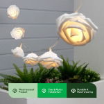 2m Solar Rose Flower LED String Lights (20 Piece)