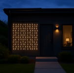 192 LED Solar Powered Warm White LED Curtain Lights (Outer Ctn Qty: 24)