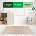 Jute-Style Indoor & Outdoor Rug - Plain  - 80cm x 150cm (Outer Ctn Qty: 9)