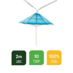 2m Solar Cocktail Umbrella String Lights (10 Piece) (Outer Ctn Qty: 24)