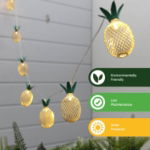 2m Solar Pineapple Lantern LED String Lights (10 Piece) (Outer Ctn Qty: 24)