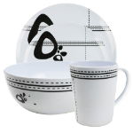 16 Pce Melamine Set - Abstract (Outer Ctn Qty: 8)