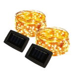 (PACK OF 2) 100 Warm Light LED Solar String Lights (Outer Ctn Qty: 24)