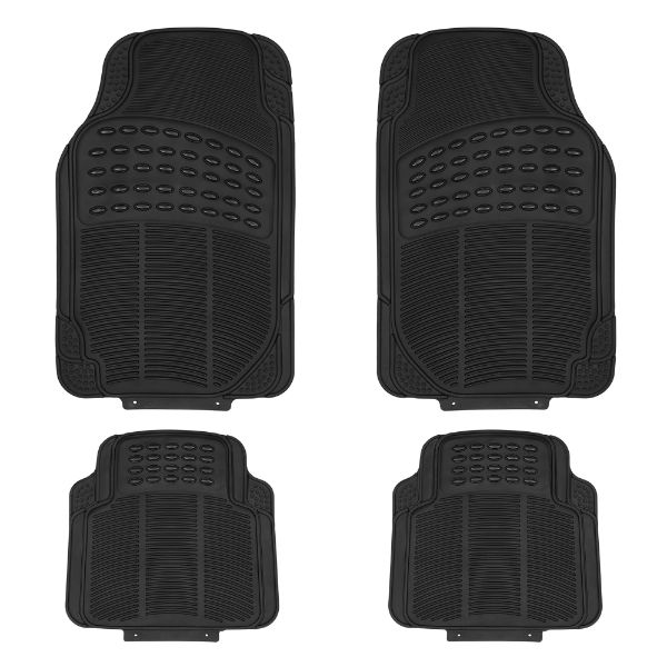 4pce Liberty Black Heavy Duty Rubber Mat Set (Box Qty: 6)