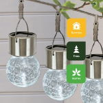 Pack of 4 Solar Hanging Crackle Balls (Outer Ctn Qty: 12)