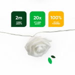 2m Solar Rose Flower LED String Lights (20 Piece)
