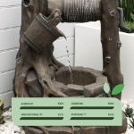 Solar Powered Water Feature - Rustic Brick Well (Outer Carton Quantity: 1)