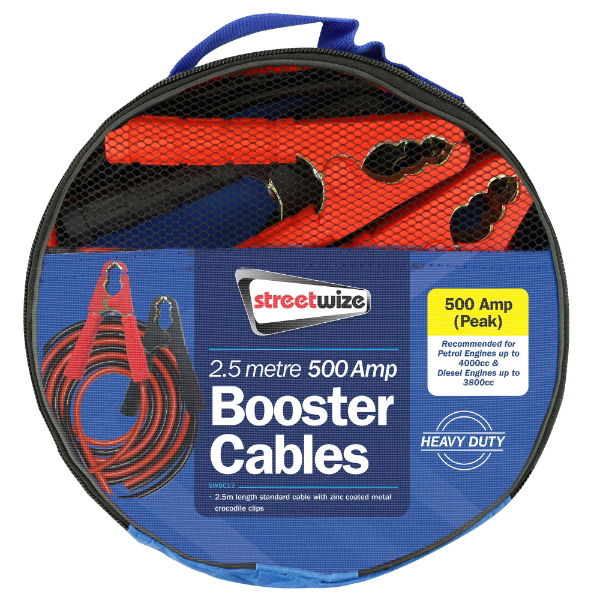 2.5M HD 500 Amp Booster Cables (Outer Ctn Qty: 5)