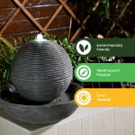 Solar Ball Water Feature With Battery Back-up (Outer Carton: 1)