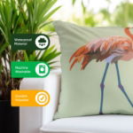 Outdoor Pair Of Scatter Cushions - Solo Flamingo (Outer Ctn Qty: 18)