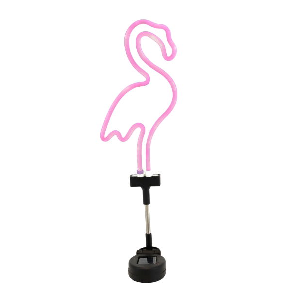 Solar Neon-Effect Flamingo Stake Light (Outer Ctn Qty: 12)