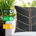 Outdoor Pair Of Scatter Cushions - Gold Palm (Outer Ctn Qty: 18)