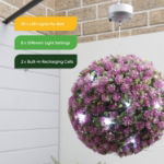 Pair of Solar 25cm Flower Bay Balls (Box Qty: 1)