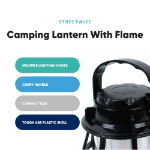 Camping Dimming Lantern With Flame LED