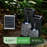 Solar Water Feature Vase with Battery Back-up (Outer Carton: 1)