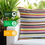 Outdoor Pair of Stripe Scatter Cushions