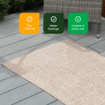 Jute-Style Indoor & Outdoor Rug - Plain  - 80cm x 150cm (Outer Ctn Qty: 9)