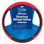 Ultimate Steering Wheel Glove - Soft Grip - Black/Red (Box Qty: 25)