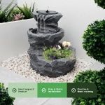 Solar Powered Water Feature - Rock Planter (Outer Carton Qty: 1)