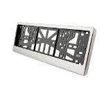 Stainless Steel Frame Number Plate Holder With Backing Plate (Metal) (Box Qty: 40)