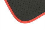 4 Piece Black Velour Mat Set with Red Bind (Box Qty: 12)