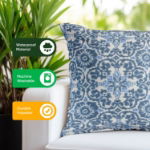 Outdoor Kaleidoscope Blue Pair Of Scatter Cushions (Outer Ctn Qty: 18)