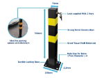 Heavy Duty Folding Parking Post - Square (Box Qty: 4)