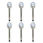 (Pack Of 6) 8cm Crackle Glass Ball Stake Solar LED Light (Outer Ctn Qty: 24)