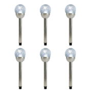 (Pack Of 6) 8cm Crackle Glass Ball Stake Solar LED Light (Outer Ctn Qty: 24)