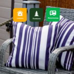 Pair of Blue Stripe Scatter Cushions (Outer Ctn Qty: 18)