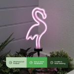 Solar Neon-Effect Flamingo Stake Light (Outer Ctn Qty: 12)