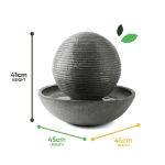 Solar Ball Water Feature With Battery Back-up (Outer Carton: 1)