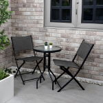 3 Piece Grey Folding Bistro Set (Outer Ctn Qty: 1)