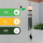 Solar LED Crackle With Wind Chime (Outer Ctn Qty: 12)