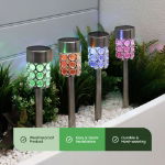 Pack of 4 Solar Crystal Stake Lights (Outer Ctn Qty: 12)