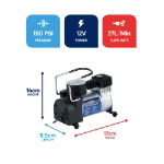 150PSI 12V Mistral  Digital Air Compressor  (Outer Ctn Qty: 6)