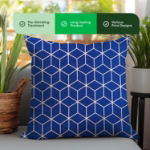 Outdoor Pair Of Scatter Cushions - Blue Cube (Outer Ctn Qty: 18)