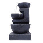 Solar Powered Water Feature - Cascading Black Ceramic (Outer Ctn Qty: 1)