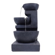 Solar Powered Water Feature - Cascading Black Ceramic (Outer Ctn Qty: 1)