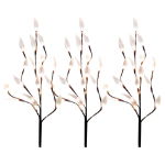 Pack of 3 60 White LED Solar Tree Lights (Outer Ctn Qty: 12)