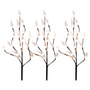 Pack of 3 60 White LED Solar Tree Lights (Outer Ctn Qty: 12)