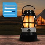 Camping Dimming Lantern With Flame LED