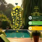 Solar Hanging Primrose Flower Lights - Yellow (30 LED) (Outer Ctn Qty: 12)